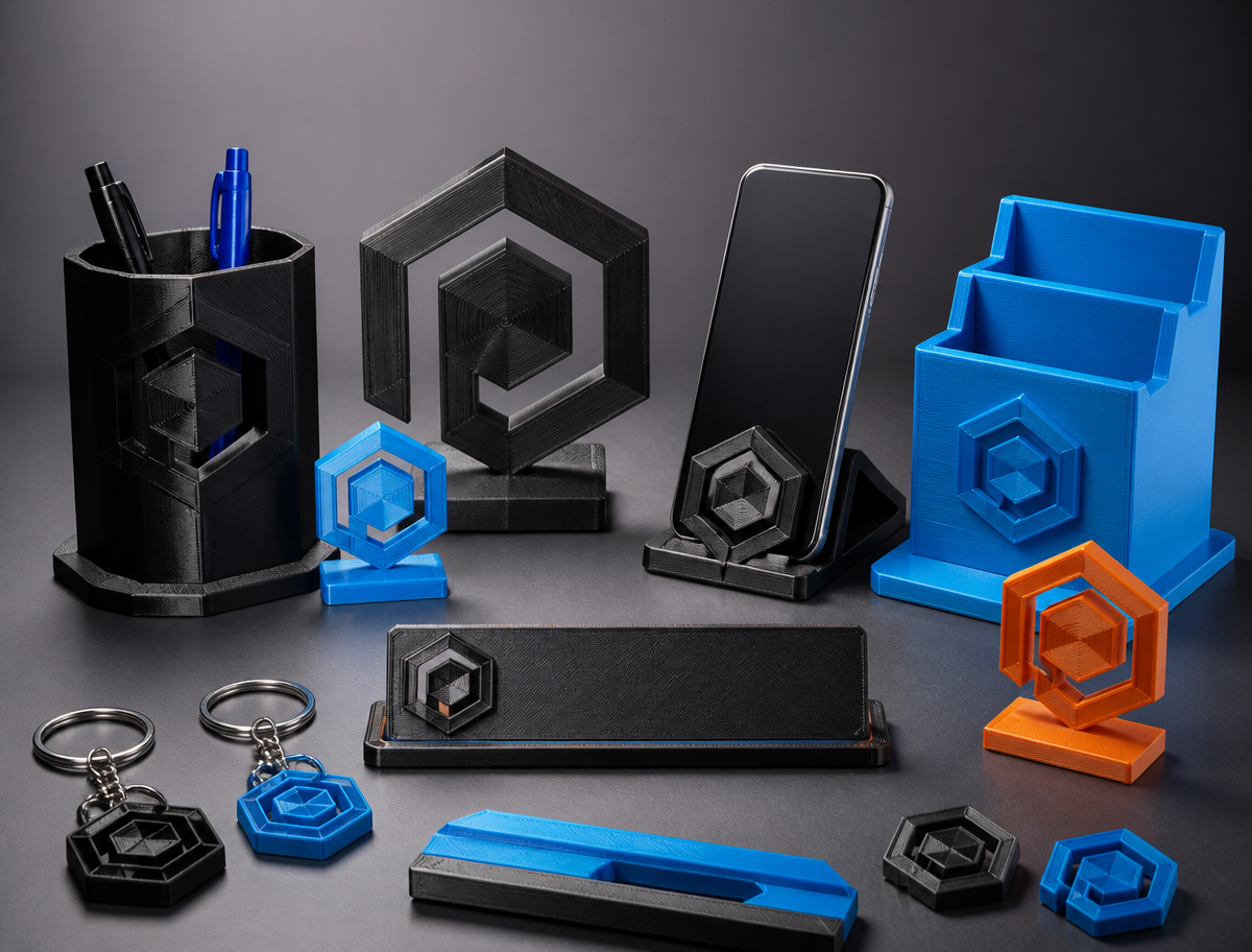 Exemplos de brindes 3D personalizados para empresas